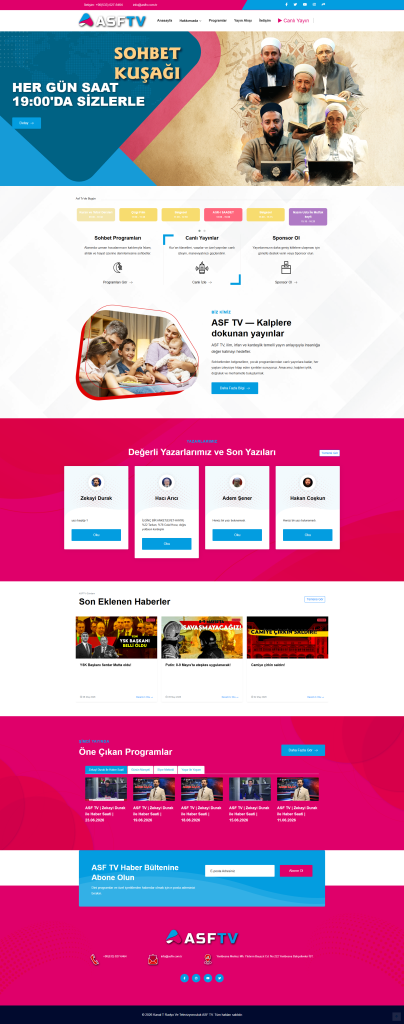 AsfTV Web Tasarımı